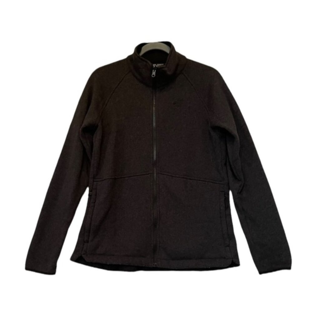 North Face large soft shell better sweater jacket fleece zip up black pockets